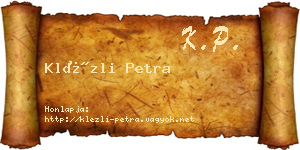 Klézli Petra névjegykártya