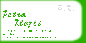 petra klezli business card